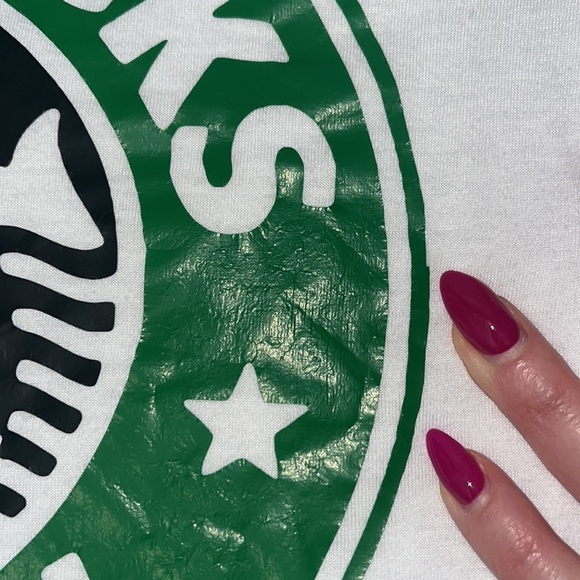 STARBUCKS Mommy Mom Logo long sleeve T-shirt white green black Small S Etsy - Picture 5 of 6